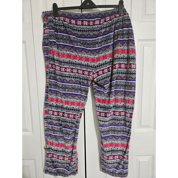 Climate rightby cuddl duds 3x 26/28 women's multicolored fleece pajama pants - Picture 4 of 10